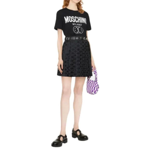 Moschino Double Smiley Black T-Shirt 222EA07119541 2555